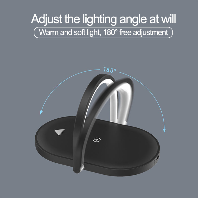 3 In 1 Foldable Wireless Charger Table Lamp