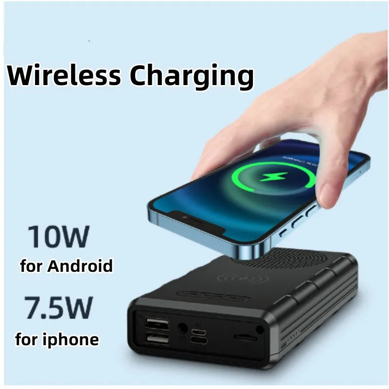 Wireless Solar 20000mAh Powerbank with Bluetooth Speaker & Lamp