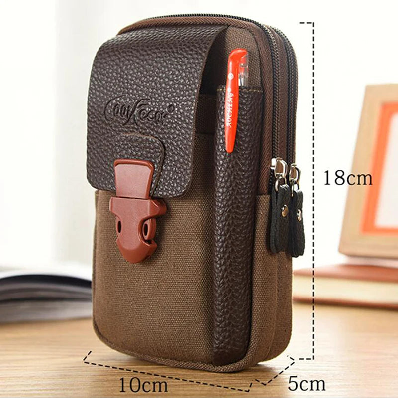 Casual Male Zipper Waist Bag