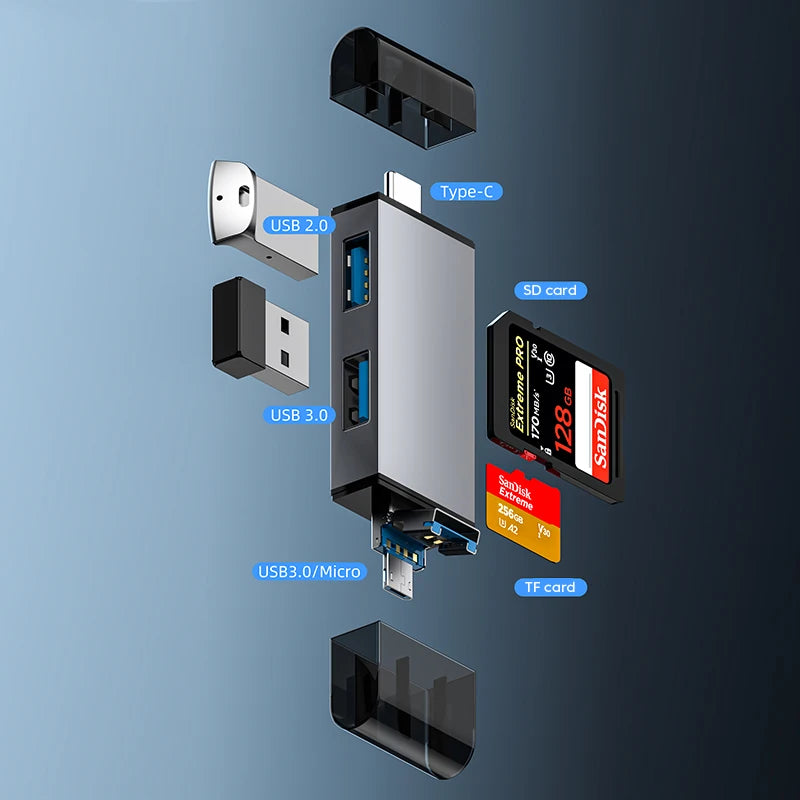 7 In 1 Multifunctional Usb 3.0 Card Reader