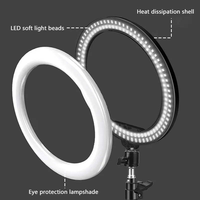 LED Selfie Ring Light Tripod Stand with Phone Holder