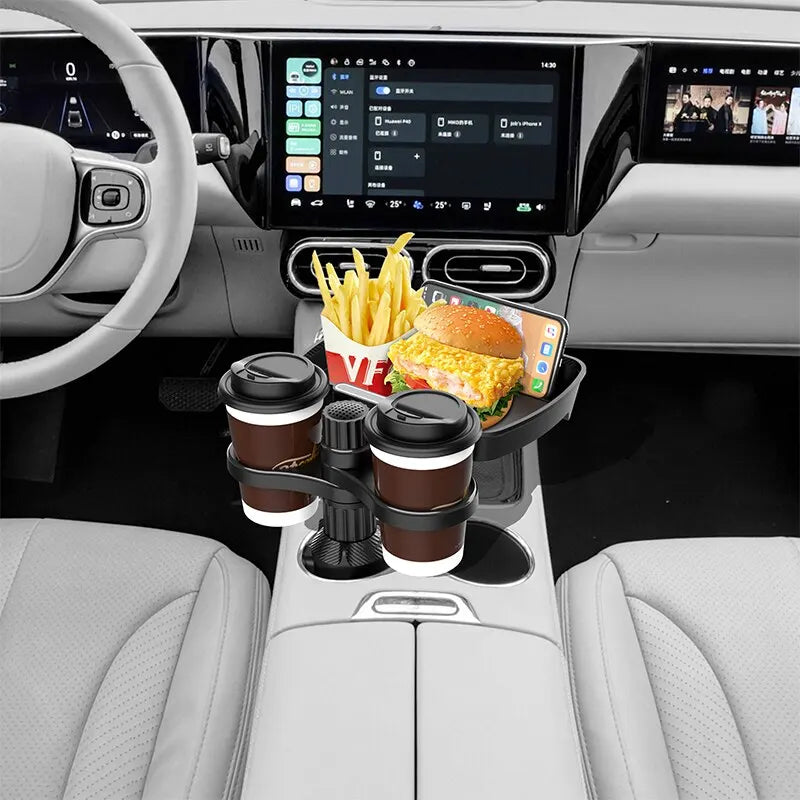 Dual Cup Holder with Tray