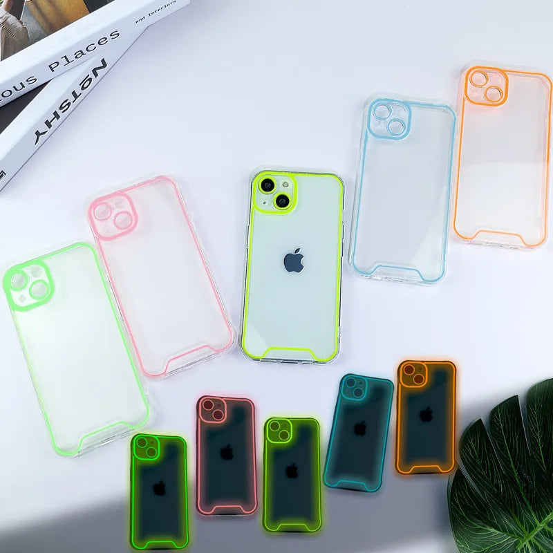 Luminous Clear Phone Case for iPhone 11 12 13 14 Pro Max X XR XS