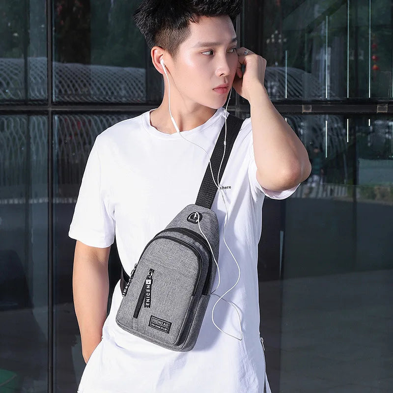 Travel Multifunctional USB Chest Bag