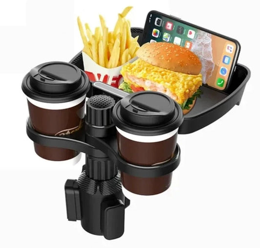 Dual Cup Holder with Tray