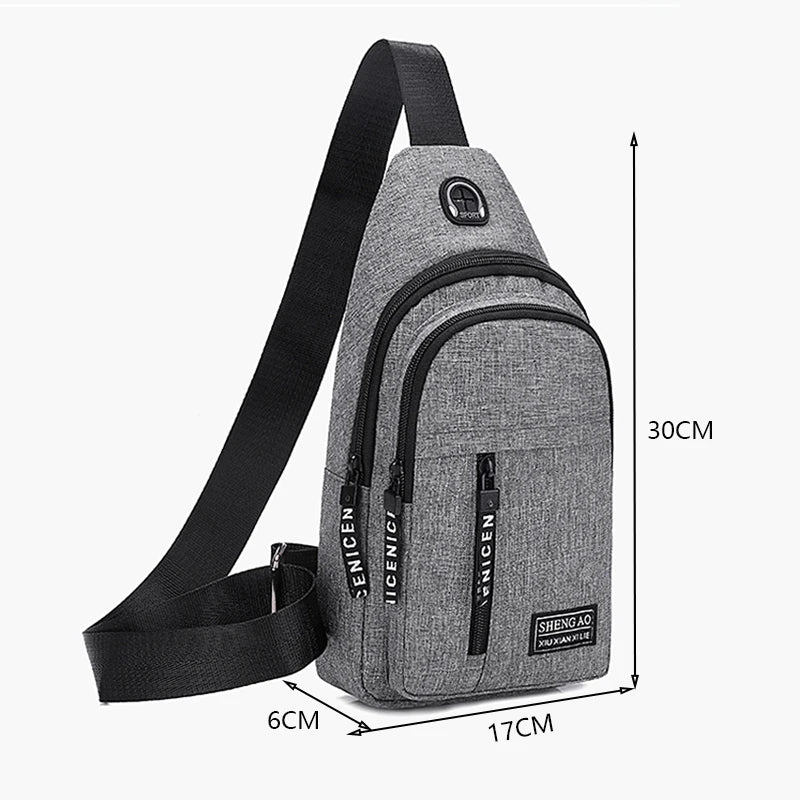 Travel Multifunctional USB Chest Bag