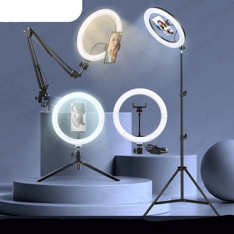 LED Selfie Ring Light Tripod Stand with Phone Holder