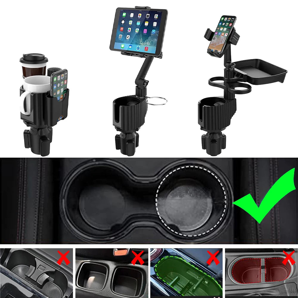 5 in 1 Car Phone/Tablet Stand & Cup Holder