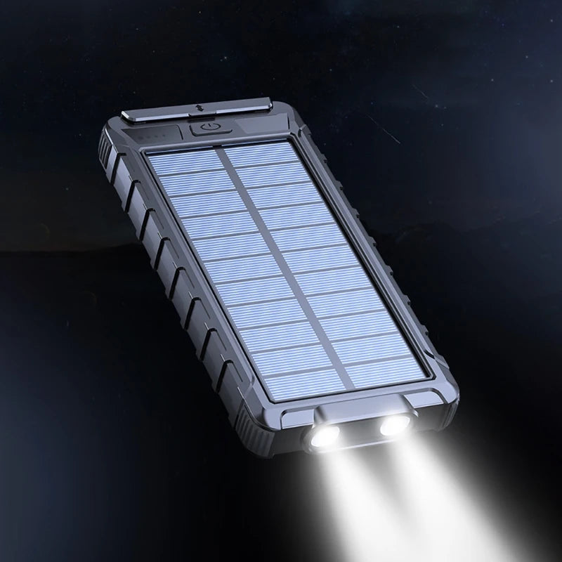 Solar Charging Power Bank with Flashlight