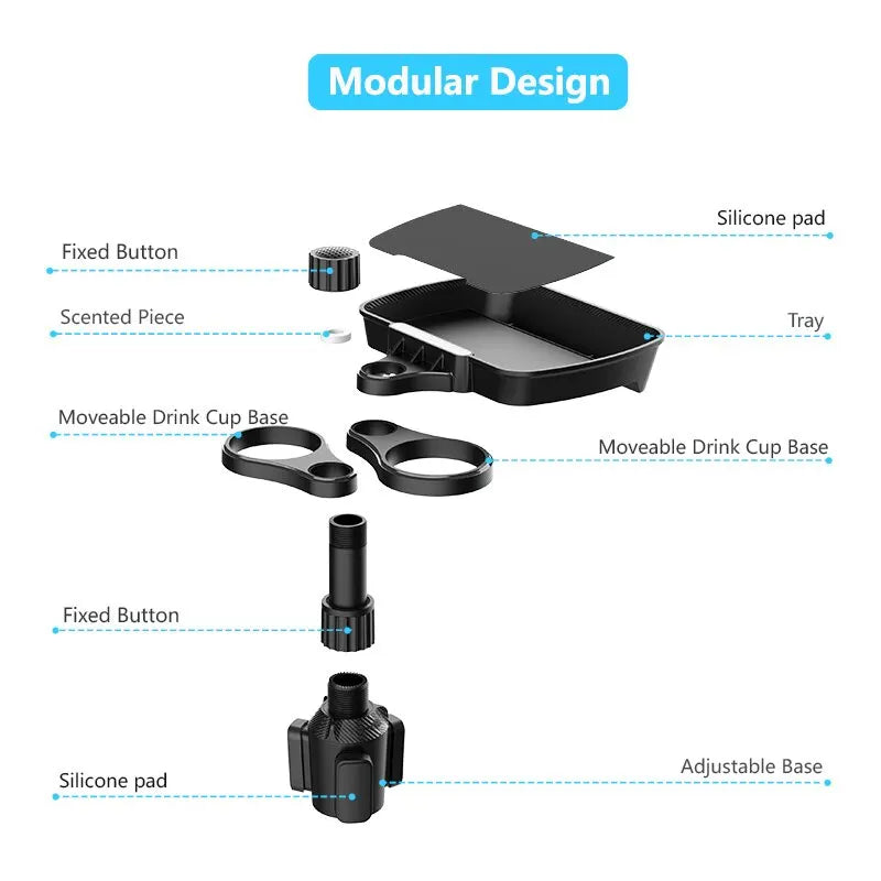 Dual Cup Holder with Tray