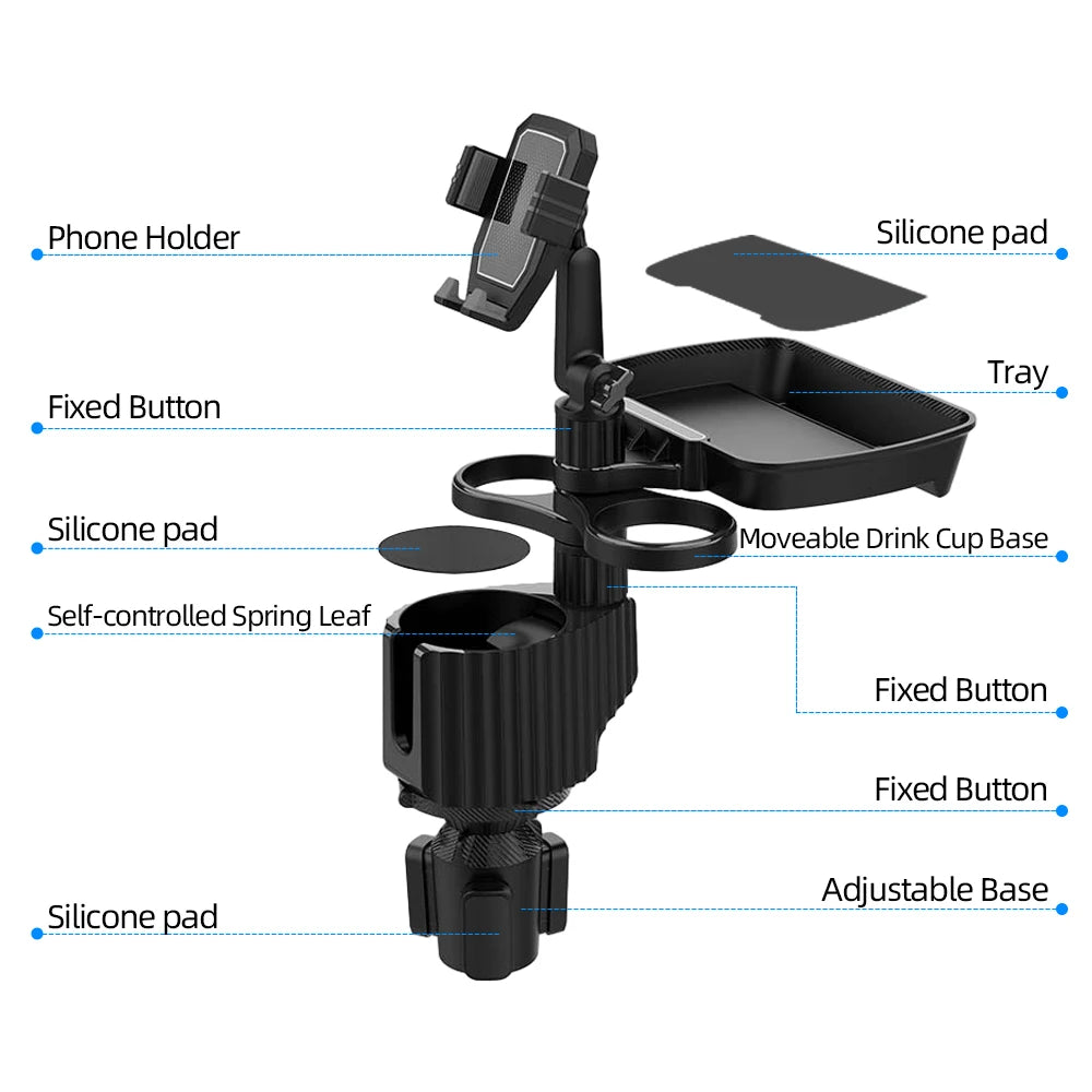 5 in 1 Car Phone/Tablet Stand & Cup Holder