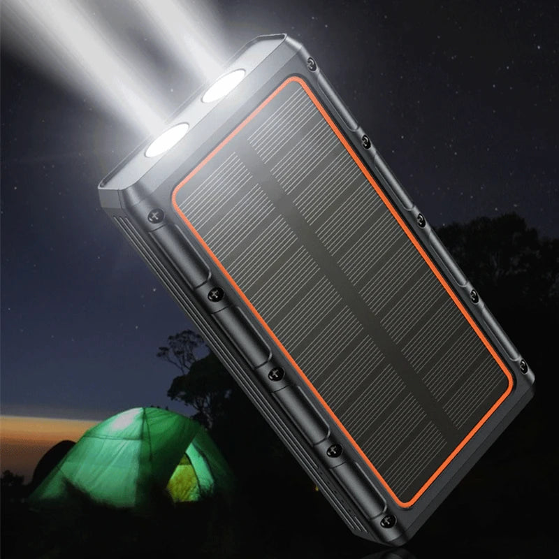 Wireless Solar 20000mAh Powerbank with Bluetooth Speaker & Lamp