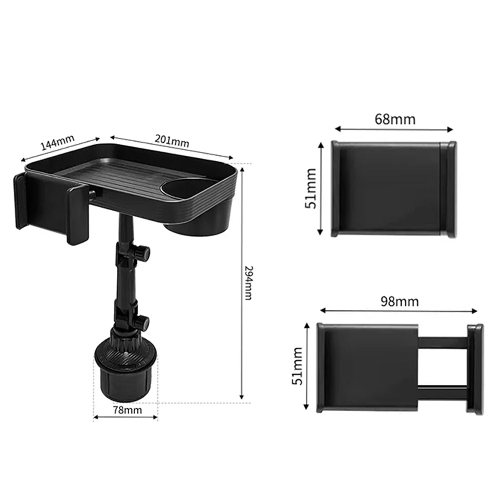 Car Cup Phone Holder Stand with Tray