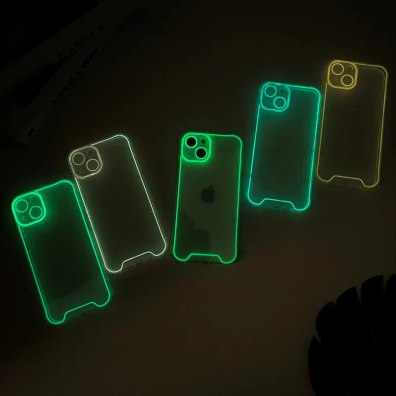 Luminous Clear Phone Case for iPhone 11 12 13 14 Pro Max X XR XS