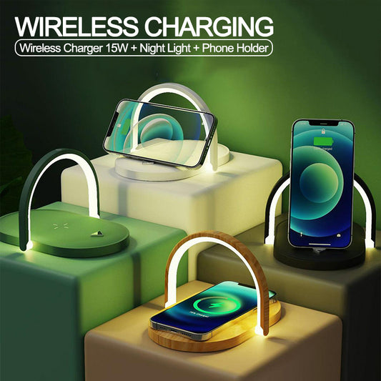 3 In 1 Foldable Wireless Charger Table Lamp