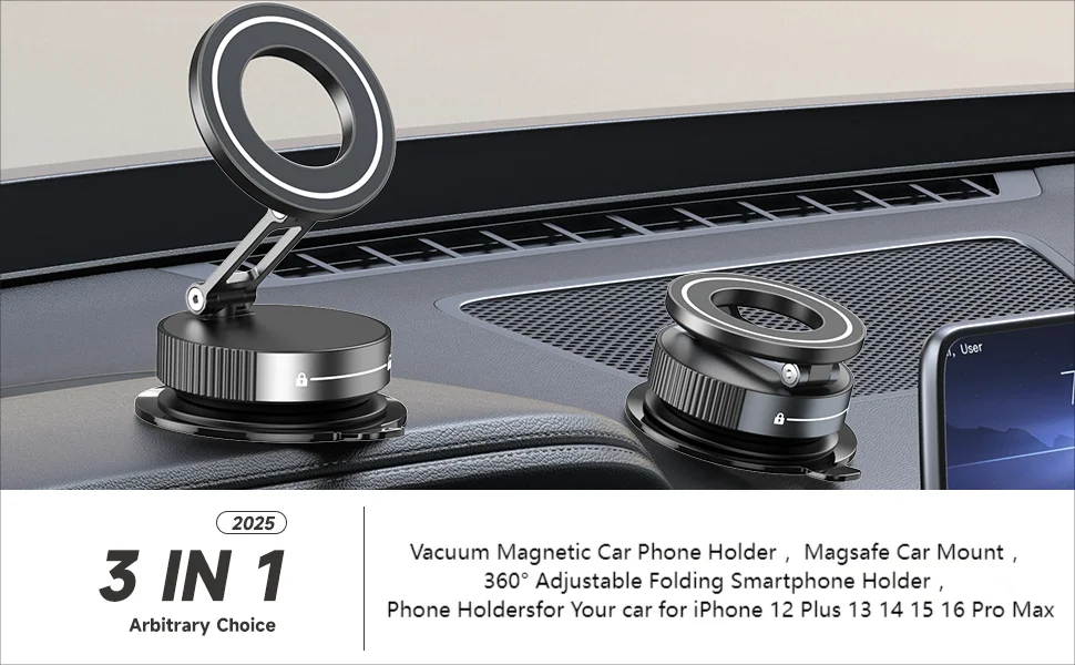 magnetic suction cup phone mount for magsafe 360° adjustable magnetic car phone holder pocket size foldable car mount magnetic suction cup phone mount for magsafe 360° adjustable magnetic car phone holder pocket size foldable car mount