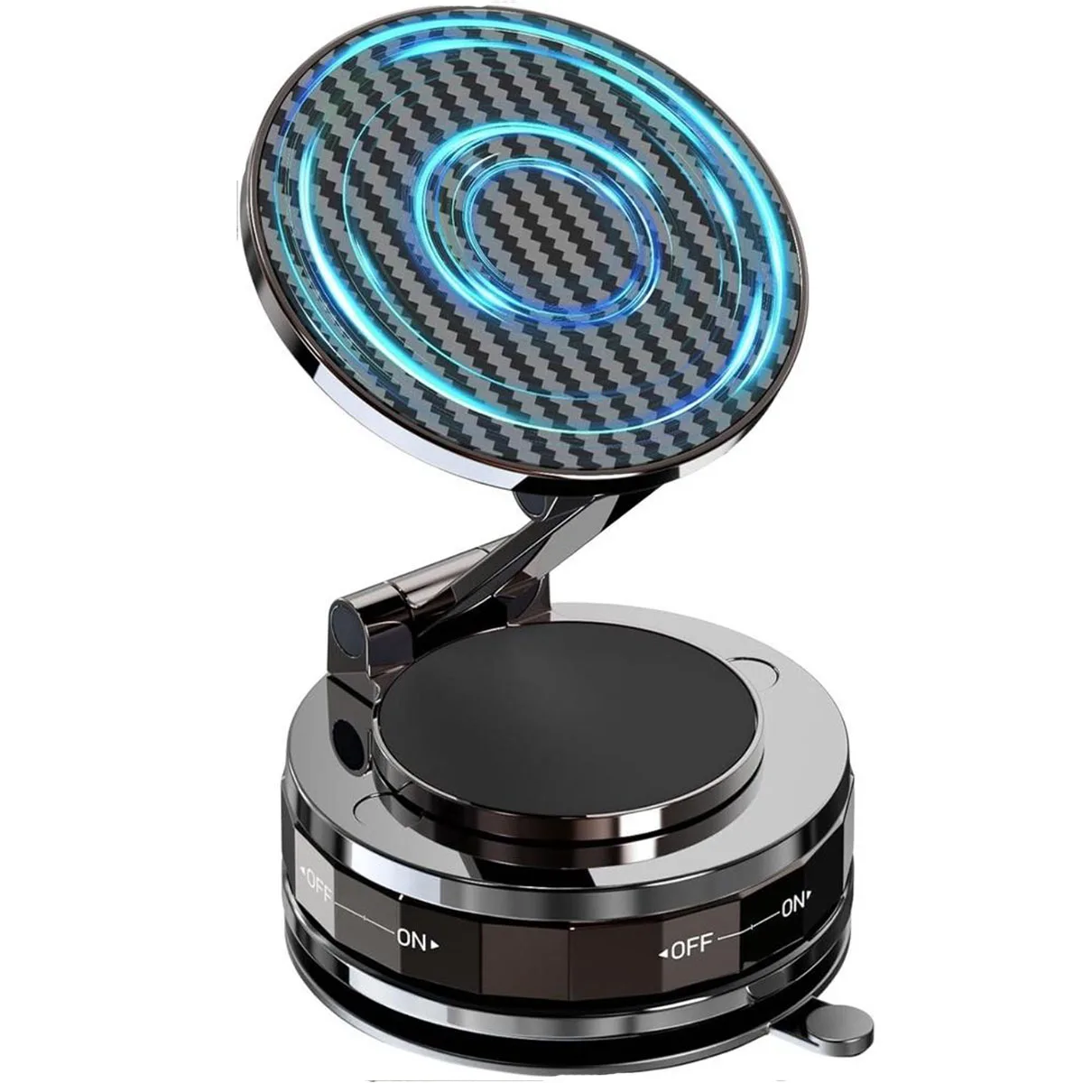 magnetic suction cup phone mount for magsafe 360° adjustable magnetic car phone holder pocket size foldable car mount